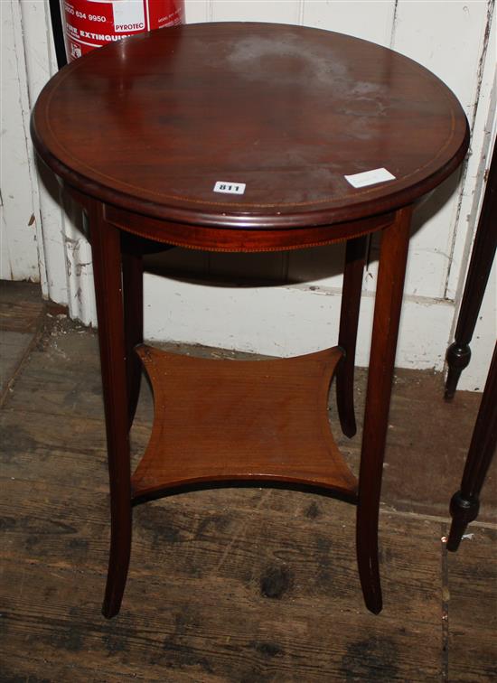 Small circular mahogany table